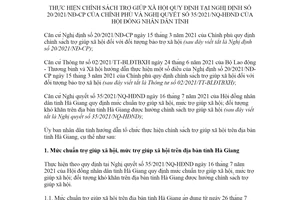 Hướng dẫn 1617/HD-UBND 2021 thực hiện chính sách trợ giúp xã hội tỉnh Hà Giang