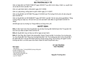 Quyết định 3876/QĐ-BYT 2021 thiết kế tạm thời Trung tâm hồi sức tích cực điều trị COVID19