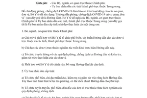 Công văn 6666/BYT-MT 2021 hướng dẫn phòng chống dịch COVID19 tại cơ quan đơn vị