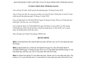 Quyết định 1688/QĐ-UBND 2021 Quy chế của Ủy ban nhân dân tỉnh Hà Giang