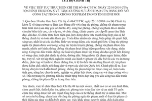 Kết luận 13-KL/TW 2021 tiếp tục thực hiện Chỉ thị 48-CT/TW phòng chống tội phạm