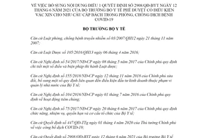 Quyết định 4035/QĐ-BYT 2021 bổ sung nội dung Điều 1 Quyết định 2908/QĐ-BYT