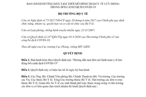 Quyết định 4042/QĐ-BYT 2021 mô hình trạm y tế lưu động trong bối cảnh dịch COVID19