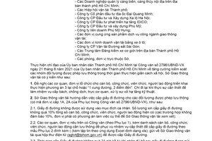 Công văn 9296/SGTVT-KT 2021 cấp Giấy đi đường cho lao động thuộc ngành giao thông Hồ Chí Minh