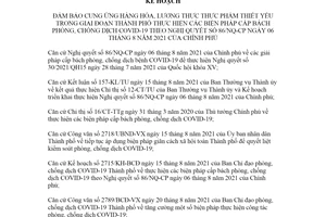 Kế hoạch 2798/KH-UBND 2021 đảm bảo cung ứng hàng hóa lương thực thực phẩm thiết yếu Hồ Chí Minh