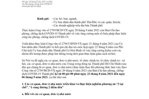Công văn 3551/SNV-CCHC 2021 thay đổi phương thức làm việc của các cơ quan Nhà nước Hồ Chí Minh