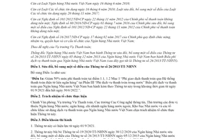 Thông tư 13/2021/TT-NHNN sửa đổi Thông tư 26/2013/TT-NHNN