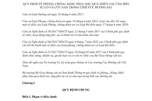 Thông tư 17/2021/TT-BGTVT ứng phó sự cố và cứu nạn trong lĩnh vực đường sắt