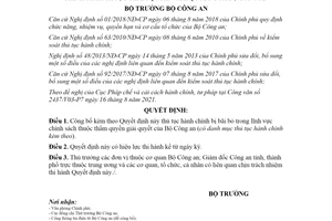 Quyết định 6786/QĐ-BCA-V03 2021 công bố thủ tục hành chính bị bãi bỏ lĩnh vực chính sách