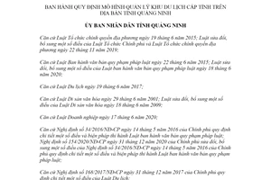 Quyết định 43/2021/QĐ-UBND mô hình quản lý Khu du lịch cấp tỉnh Quảng Ninh