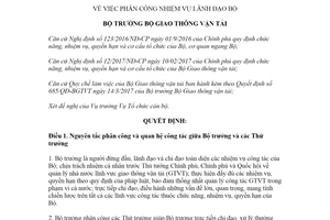 Quyết định 1580/QĐ-BGTVT 2021 phân công nhiệm vụ Lãnh đạo Bộ Giao thông vận tải