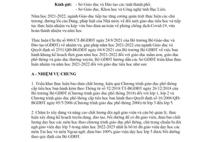 Công văn 3636/BGDĐT-GDTH 2021 thực hiện nhiệm vụ giáo dục tiểu học năm học 2021 2022