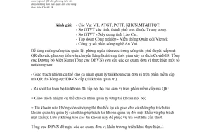 Công văn 5963/TCĐBVN-KHCN,MT&HTQT 2021 quản lý tài khoản phần mềm cấp mã QR