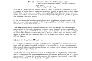 Công văn 6056/SYT-NVY 2021 sử dụng thuốc Mulnupiravir cho người F0 có triệu chứng nhẹ Hồ Chí Minh