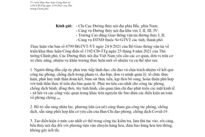 Công văn 1889/CĐTNĐ-VT-ATGT 2021 thực hiện Công điện 1102/CĐ-TTg