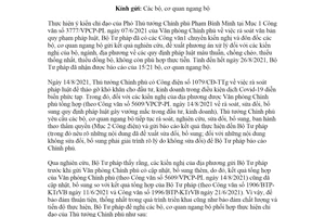 Công văn 2957/BTP-KTrVB 2021 gửi kết quả nghiên cứu các kiến nghị của bộ ngành