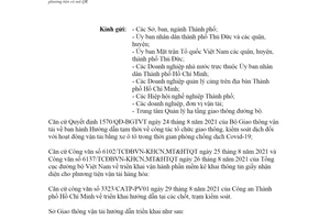 Công văn 9625/SGTVT-KT 2021 đăng ký nhận Giấy nhận diện phương tiện có mã QR Hồ Chí Minh