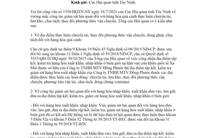 Công văn 4281/TCHQ-GSQL 2021 giám sát hải quan với hàng quá cảnh có thực hiện đóng hàng