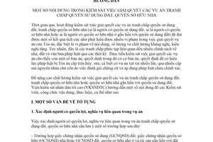 Hướng dẫn 32/HD-VKSTC 2021 kiểm sát việc giải quyết vụ án tranh chấp quyền sử dụng đất