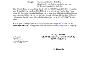 Công văn 8878/BGTVT-TCCB 2021 báo cáo đề xuất biên chế