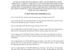 Quyết định 2949/QĐ-UBND 2021 sửa đổi Quyết định 2379/QĐ-UBND tỉnh Đồng Nai