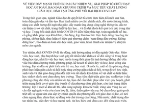 Chỉ thị 24/CT-TTg 2021 dạy học an toàn bảo đảm chương trình chất lượng giáo dục ứng phó COVID19