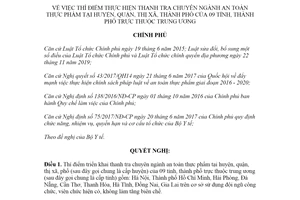 Nghị quyết 102/NQ-CP 2021 thí điểm thực hiện thanh tra chuyên ngành an toàn thực phẩm