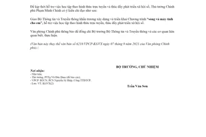 Công văn 6235/VPCP-KGVX 2021 xây dựng Chương trình sóng và máy tính cho em