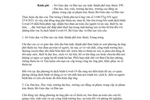 Công văn 3782/BGDĐT-CSVC 2021 chủ động ứng phó thiên tai mưa lũ trong dịch bệnh Covid 19