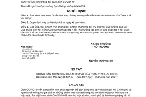 Quyết định 4377/QĐ-BYT 2021 hướng dẫn triển khai nhiệm vụ của Trạm Y tế lưu động