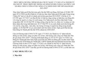 Kế hoạch 207/KH-UBND 2021 thực hiện Chương trình 08-CTr/TU về phát triển an sinh xã hội Hà Nội