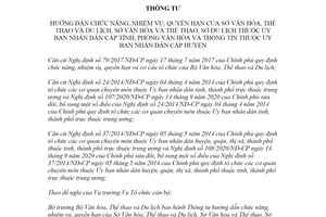Thông tư 08/2021/TT-BVHTTDL hướng dẫn chức năng nhiệm vụ quyền hạn của Sở Văn hóa