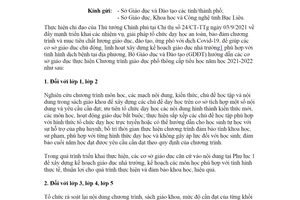 Công văn 3969/BGDĐT-GDTH 2021 Chương trình giáo dục phổ thông cấp tiểu học ứng phó với Covid19