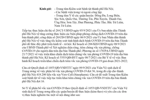 Công văn 481/SYT-NVY 2021 triển khai tiêm chủng vắc xin COVID 19 Hà Nội đợt 16