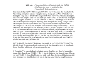 Công văn 464/SYT-NVY 2021 triển khai tiêm chủng vắc xin COVID 19 Hà Nội đợt 14