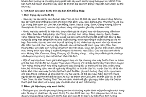 Kế hoạch 269/KH-UBND 2021 định hướng phát triển cây xanh đô thị tỉnh Đồng Tháp