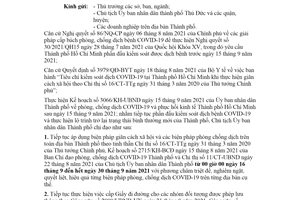 Công văn 3072/UBND-VX 2021 thực hiện biện pháp phòng chống dịch COVID19 Hồ Chí Minh
