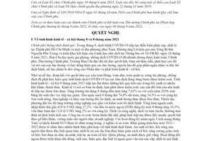 Nghị quyết 107/NQ-CP 2021 phiên họp Chính phủ thường kỳ tháng 8