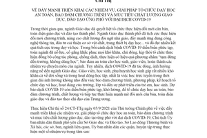 Chỉ thị 22/CT-UBND 2021 tổ chức dạy học an toàn ứng phó với đại dịch COVID 19 Hải Phòng