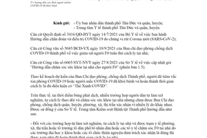 Công văn 3936/TTKSBT-BTN 2021 hướng dẫn xác định người nhiễm COVID19 đã khỏi bệnh Hồ Chí Minh