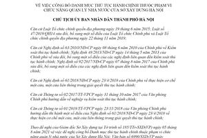 Quyết định 4206/QĐ-UBND 2021 công bố thủ tục hành chính Sở Xây dựng Hà Nội