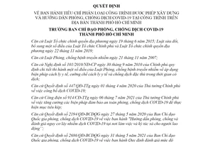 Quyết định 3327/QĐ-BCĐ 2021 Tiêu chí phân loại công trình được phép xây dựng Hồ Chí Minh