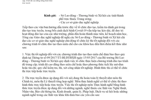 Công văn 2036/TCGDNN-ĐTCQ 2021 tổ chức thi tốt nghiệp trình độ trung cấp bằng hình thức trực tuyến