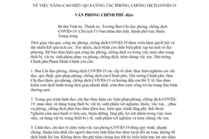 Công điện 6741/CĐ-VPCP 2021 nâng cao hiệu quả công tác phòng chống dịch COVID19