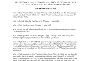 Quyết định 1579/QĐ-TTg 2021 phê duyệt Quy hoạch tổng thể phát triển hệ thống cảng biển Việt Nam