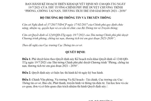 Quyết định 1462/QĐ-BTTTT 2021 Kế hoạch triển khai Quyết định 1248/QĐ-TTg