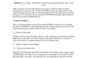 Công văn 3270/LĐTBXH-TTr 2021 thực hiện kế hoạch công tác thanh tra 2022
