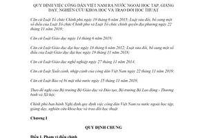 Nghị định 86/2021/NĐ-CP công dân Việt Nam ra nước ngoài học tập giảng dạy nghiên cứu khoa học