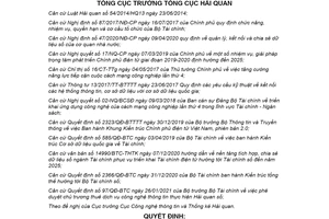 Quyết định 2425/QĐ-TCHQ 2021 Kiến thức tổng thể hướng tới Hải quan số