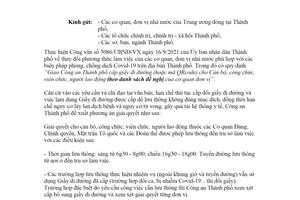 Công văn 3720/CATP-PV01 2021 lưu thông theo Công văn 3086/UBND-VX Công an Hồ Chí Minh